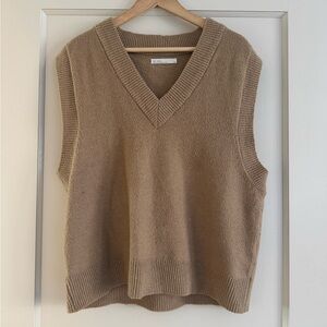 Oak + Fort Tan Sweater Vest
